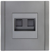 фото Розетка компьютерная IEK FP-K20-1-K46