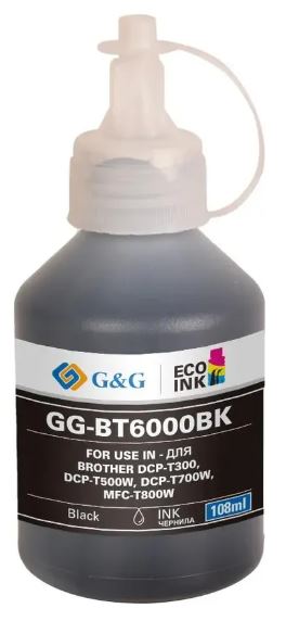 

Чернила G&G GG-BTD60BK ДЛЯ BROTHER HL-T4000DW, DCP-T510W, DCP-T710W, MFC-T810W, MFC-T910DW, MFC-T4500DW, DCP-T420W, DCP-T520W, DCP-T720DW, DCP-T820DW,, GG-BTD60BK