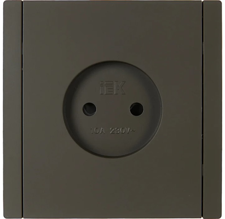 

Розетка без заземления IEK FP-R13-10-K03 FORTE&PIANO с защитными шторками в/к 10А FP317 серый, FP-R13-10-K03