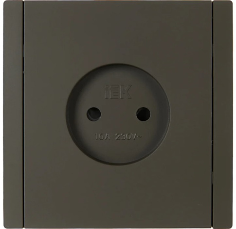 Изображение товара Розетка без заземления IEK FP-R13-10-K03 серого цвета