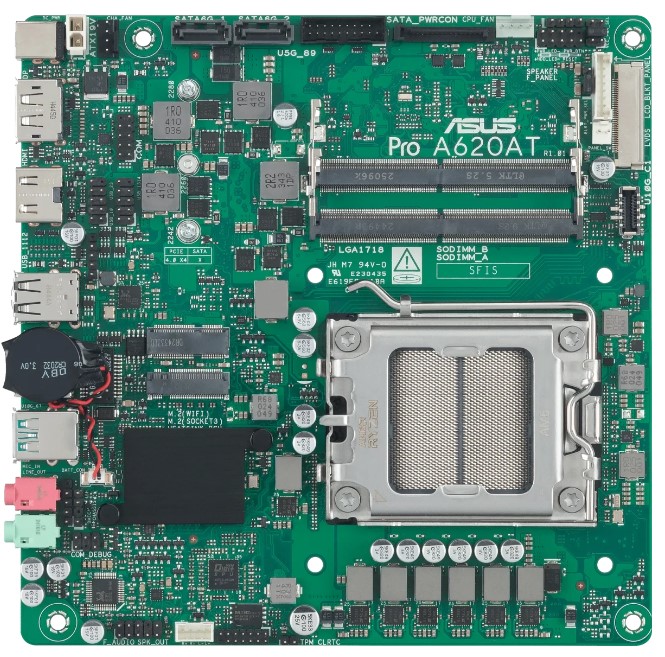 

Материнская плата mATX ASUS PRO A620AT-CSM 90MB1L5M-M0EAYC (AM5, AMD A620, 2*DDR5, 2*SATA, M.2, 3*USB 3.2, 7*USB 2.0, USB Type-C), PRO A620AT-CSM