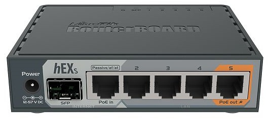Изображение товара МикроТик RB760iGS маршрутизатор 5 портов Gigabit PoE USB для небольших сетей