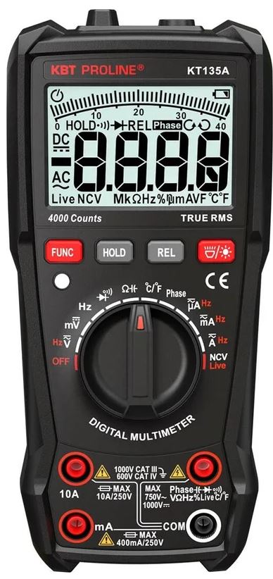 

Мультиметр цифровой КВТ 101562 KT 135А серия PROLINE, 101562