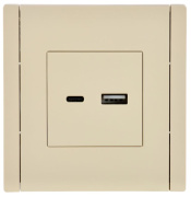 фото Розетка USB IEK FP-U22-018-K10