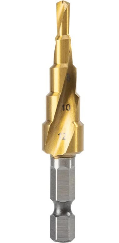 

Сверло Deli DH-JTZ012-E1 ступенчатое по металлу (4-12мм, HSS 4341 спиральная канавка, шестигранный хвостовик), DH-JTZ012-E1