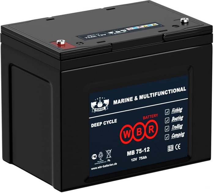

Аккумулятор WBR MB 75-12 12В, 75Ач, MB 75-12