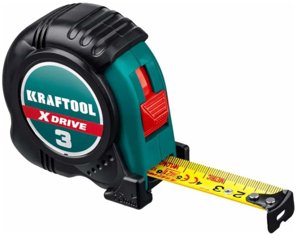 Изображение товара Рулетка Kraftool X-Drive измерительная 3 метра для стройки и ремонта