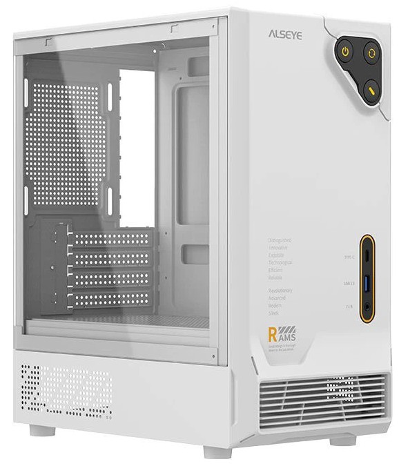 

Корпус mATX ALSEYE RAMS 1.0(White)-Type C AS.07.0260 без БП, USB 3.0, USB Type-C, RAMS 1.0(White)-Type C