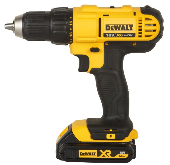 

Дрель DeWALT DCD771S2-IN аккумуляторная 18 В/42 Нм/до 1500 об. в мин/ 2 АКБ 1.5Ач + ЗУ/быстрозажимной/реверс/LED-подсветка/щеточный/кейс/желтый, DCD771S2-IN