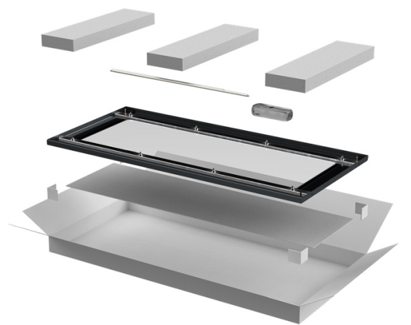 Изображение товара Стеклянная дверь для шкафов серии LINEA E 42U 600 мм ITK LE05-42U6X-DR Черная