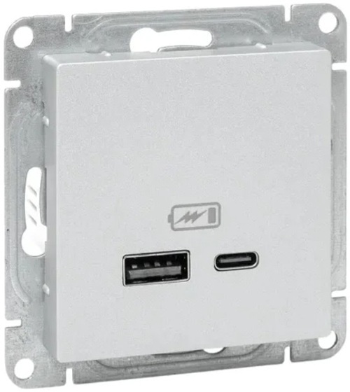 

Розетка USB EKF UP1-SOA-USBA+USBC Type A+С, алюминий Эпика, UP1-SOA-USBA+USBC