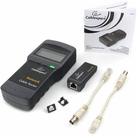 Изображение товара Тестер-сканер Cablexpert NCT-3 для витых пар кабелей Ethernet и телефонных линий