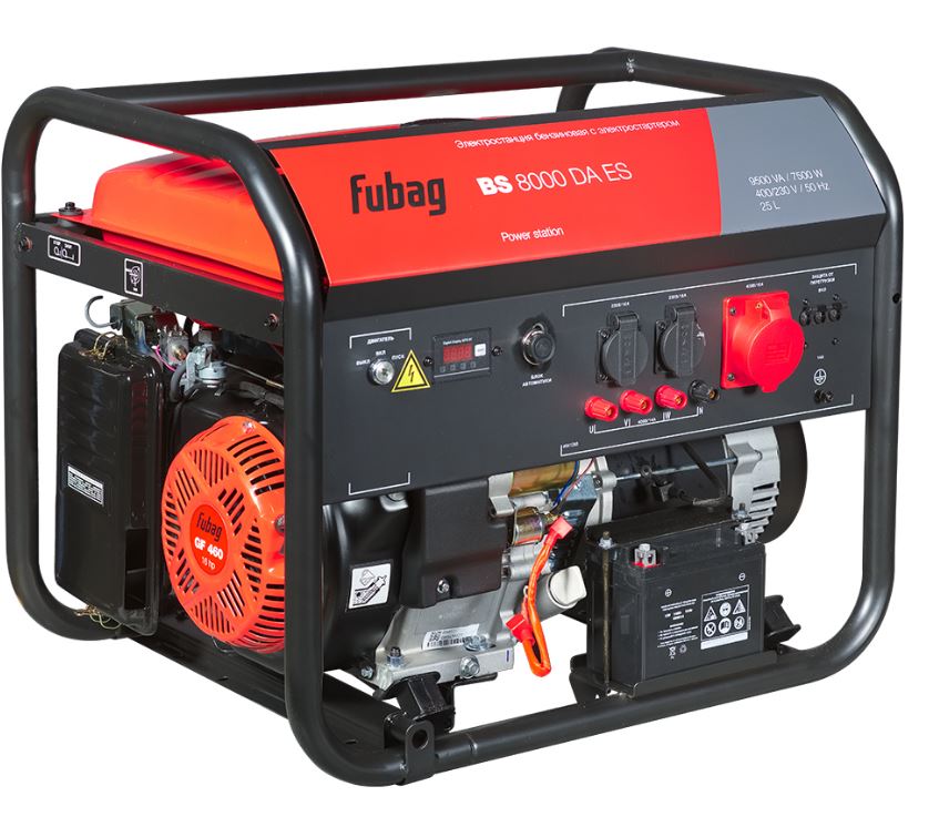 

Электростанция бензиновая FUBAG bs 8000 da es 641088 FUBAG с электростартером и коннектором автоматики, bs 8000 da es