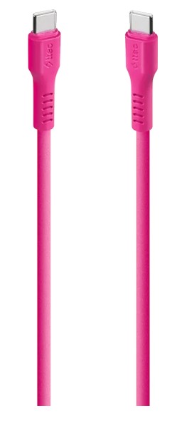 

Кабель TTEC 2DK59NP USB-C - USB-C 60W PD/QC Fast Charging/Data Cable. Цвет: неоновый розовый, 2DK59NP