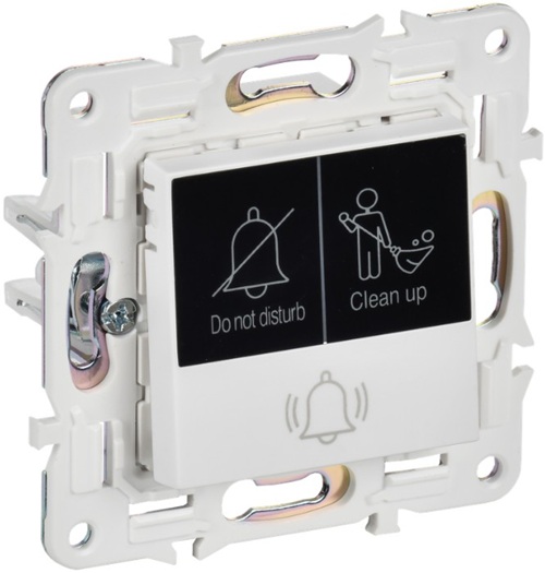 

Кнопка звонка IEK SK-V14-2-10-K01 SKANDY с индикацией для отелей 10А SK-V17W арктический белый, SK-V14-2-10-K01