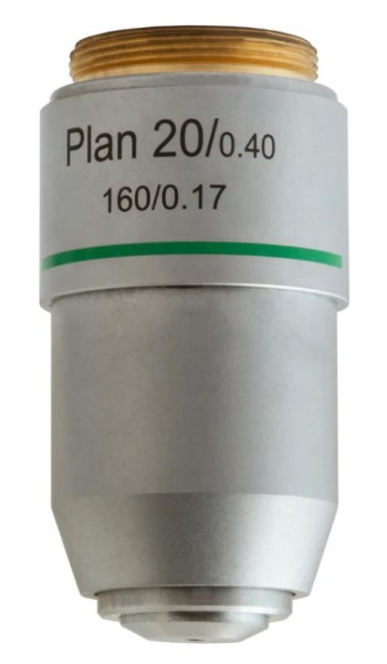 Изображение товара Объектив Levenhuk MED 20x планахроматический для микроскопа