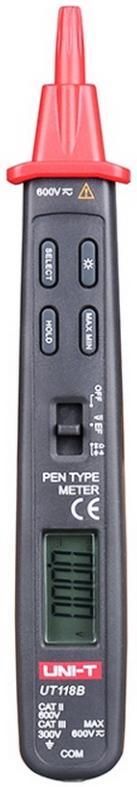 

Мультиметр UNI-T UT118B 300В, 30МОм, мультиметр-пробник, UT118B