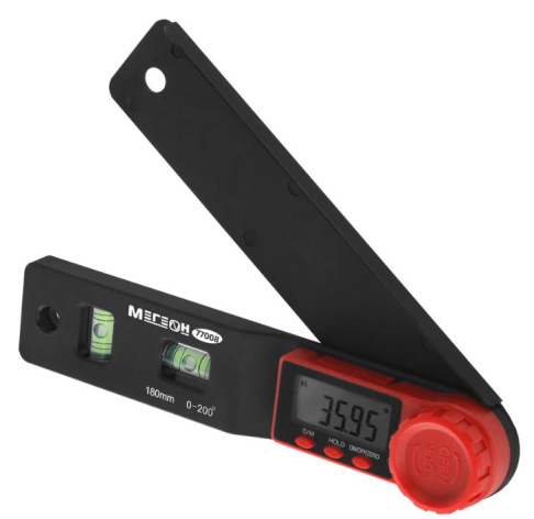 Изображение товара Цифровой угломер МЕГЕОН 77008 с пузырьковым уровнем