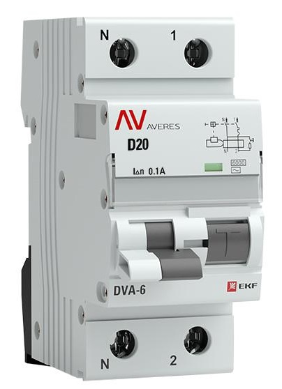 фото Автомат дифференциальный EKF rcbo6-1pn-20D-100-ac-av в Уфе