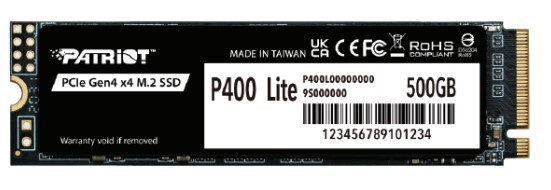 фото Накопитель SSD M.2 2280 Patriot Memory P400 Lite в Перми 500 ГБ