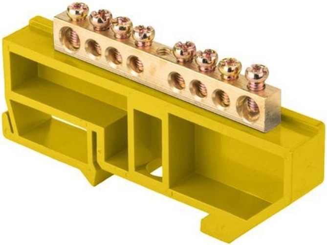 

Шина EKF sn0-63-08-dz-r "0" N (6x9мм) 8 отв. латунь желтый изолятор на DIN-рейку розн. стикер, sn0-63-08-dz-r