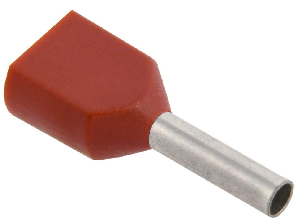 

Наконечник-гильза IEK UTE10-4-D75-100 НГИ2 0.75-8 темно-красн. (20шт), UTE10-4-D75-100