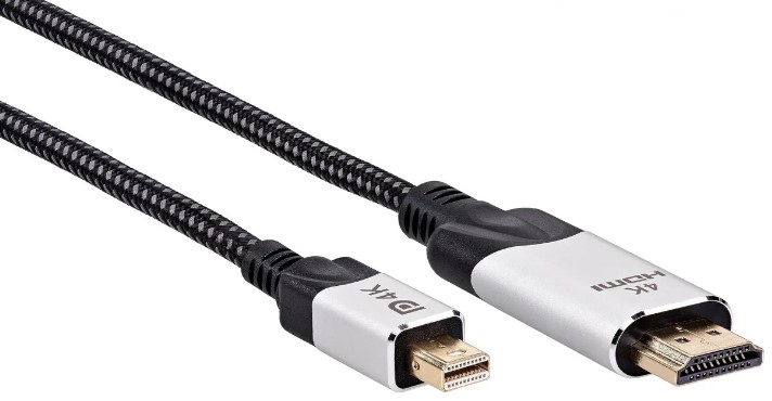 

Кабель-переходник mini DisplayPort-HDMI VCOM CG615M-3.0 4K/60Hz 3m, CG615M-3.0
