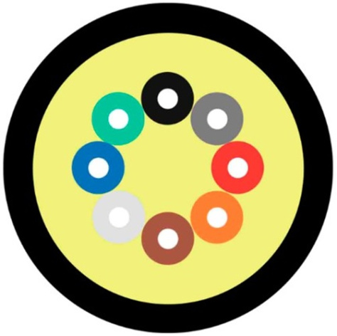 Изображение товара Волоконно-оптический кабель TELCORD FK-D-IN/OUT-504-8-HFFR-BK универсальный 8 ОВ