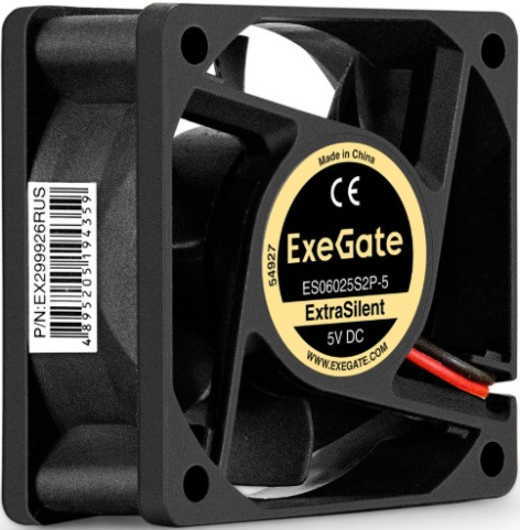 Изображение товара Exegate ES06025S2P-5: вентилятор 60 мм 5В для корпуса, тихий