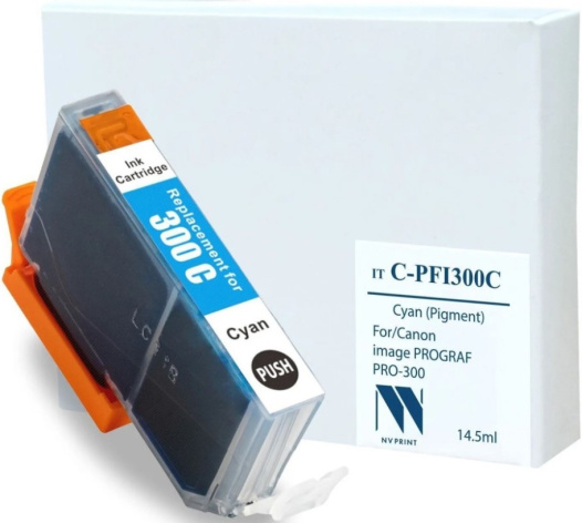 Изображение товара Картридж NVP NV-PFI-300С для Canon imagePROGRAF PRO-300 с чернилом LUCIA PRO
