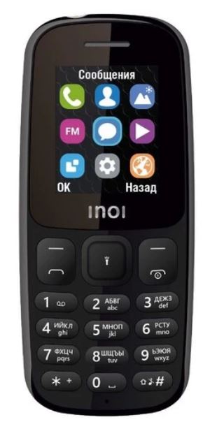 

Мобильный телефон INOI 101 Classic 6297001537718 1.8" 800mAh фонарик З/У, Black, 101 Classic