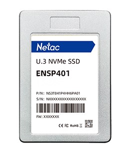Накопитель SSD 2.5'' Netac ENSP401 NS3T841P4HH6PA01 3.84TB, 7000/6700MB/s, IOPS 1600K/170K, 3D-TLC, MTBF 2,5M, TBW 7008TB