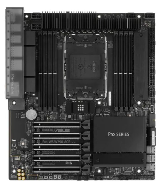 

Материнская плата SSI CEB ASUS PRO WS W790-ACE 90MB1C70-M0EAY0 (LGA4677, W790, 8*DDR4 (6800), 4*SATA 6G RAID, 3*SlimSAS, 2*M.2, 5*PCIE, 10Glan, 2.5Gla, PRO WS W790-ACE