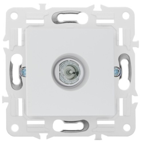 

Розетка телевизионная проходная IEK SK-A10-P-K01 SKANDY SK-A17W Арктический белый, SK-A10-P-K01