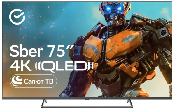 Изображение товара Телевизор Sber SDX-75UQ5231 с поддержкой 4K и Smart TV, 75 дюймов