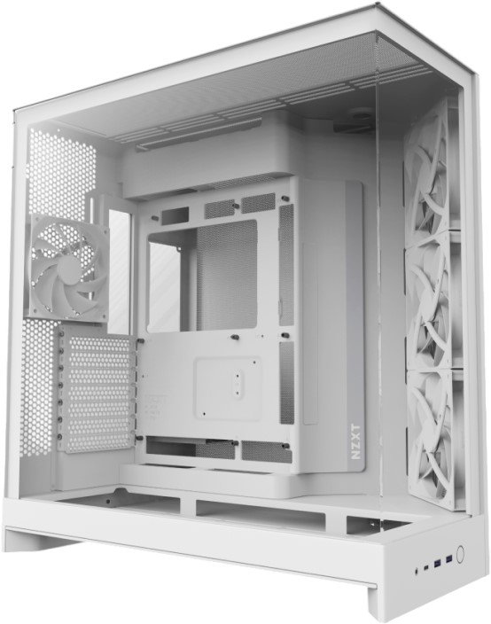 

Корпус eATX NZXT H9 Flow CM-H92FW-01 белый, без БП, боковая панель из закалённого стекла, 2*USB 3.2, USB Type-C, H9 Flow