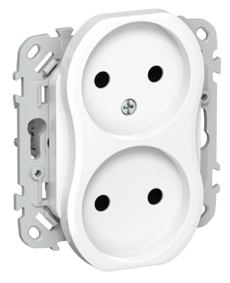Изображение товара Розетка двухместная без заземления IEK FI-R20-10-1-K01