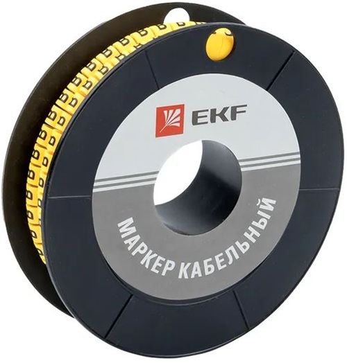 

Маркер на кабель EKF plc-KM-2.5-B 2,5 мм2 "B" (1000 шт.) (ЕС-1), plc-KM-2.5-B