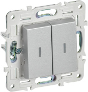 фото Переключатель двухклавишный IEK SK-V22-1-10-K23