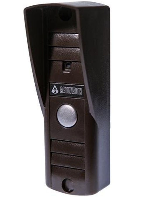 Вызывная панель Activision AVP-505 (PAL) коричневый видео, накладная, 4-х проводная коричневая встроенный козырек и угловой кронштейн в комплекте
