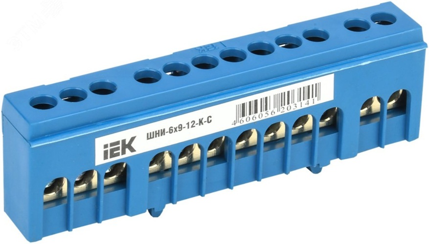 

Шина IEK YNN10-69-12KD-K07 N ноль корпусный изолятор на DIN-рейку (ШНИ-6х9-12-К-С), YNN10-69-12KD-K07