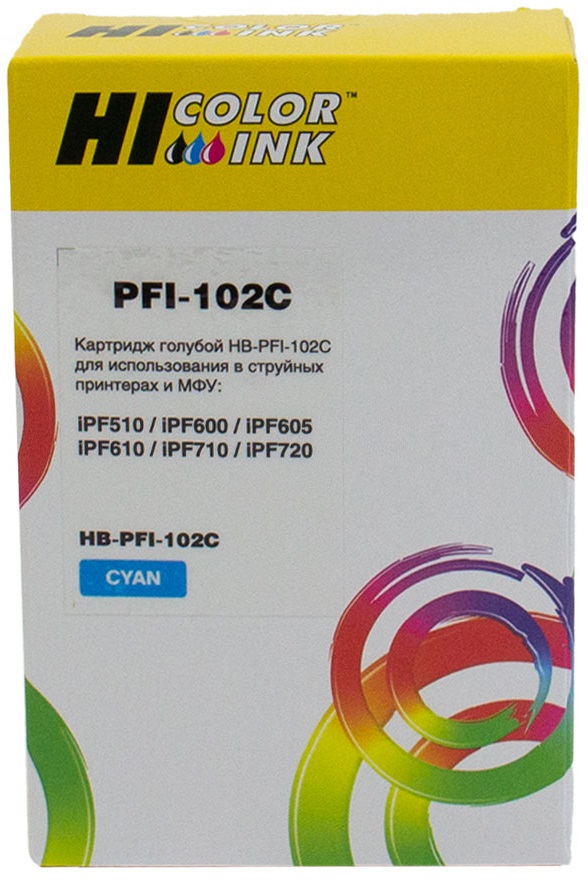 

Картридж Hi-Black 1100002 (HB-PFI-102C) для Canon IPF-510/600/710, C, 1100002
