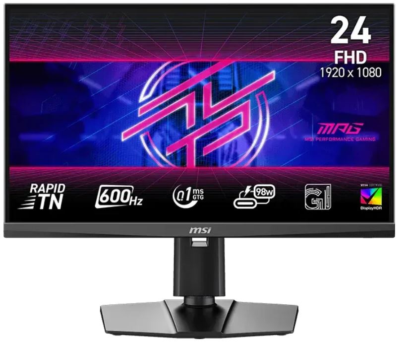 

Монитор 24.1" MSI MPG 242R X60N 9S6-3BC79T-009 1920x1080, Rapid TN, 0,1ms, 350cd/m2 1000:1, 600Hz, 2*HDMI, DP, Type-C, 3*USB2.0, HAS, Pivot, Swivel, I, MPG 242R X60N