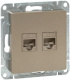 фото Розетка компьютерная двойная EKF UP1-SOC-2RJ45-5