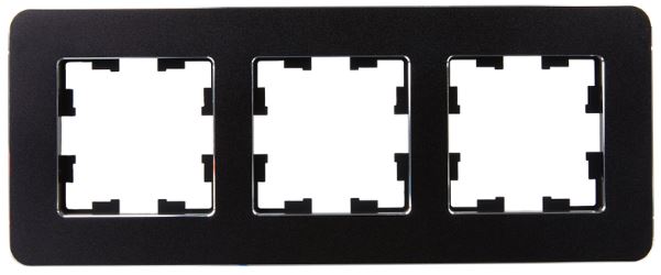 

Рамка тройная IEK BR-M32-M-01-K02 BRITE РУ-3-1-Бр Металл Черный RE, BR-M32-M-01-K02