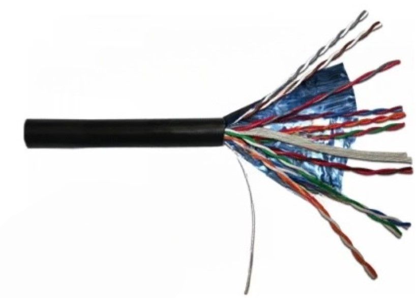 

Кабель витая пара F/UTP 5e кат. 10 пар TWT TWT-5EFTP10-OUT 24AWG(0.51 мм), медь, одножильный (solid), внешний, PE, чёрный, уп/305м, TWT-5EFTP10-OUT