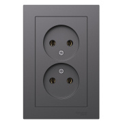 фото Розетка двухместная без заземления  Systeme Electric ATN001420