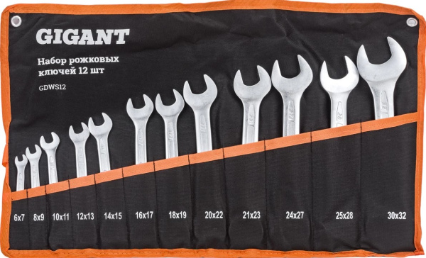 Изображение товара Набор ключей Gigant GDWS12 прочный и универсальный для ремонта и монтажа