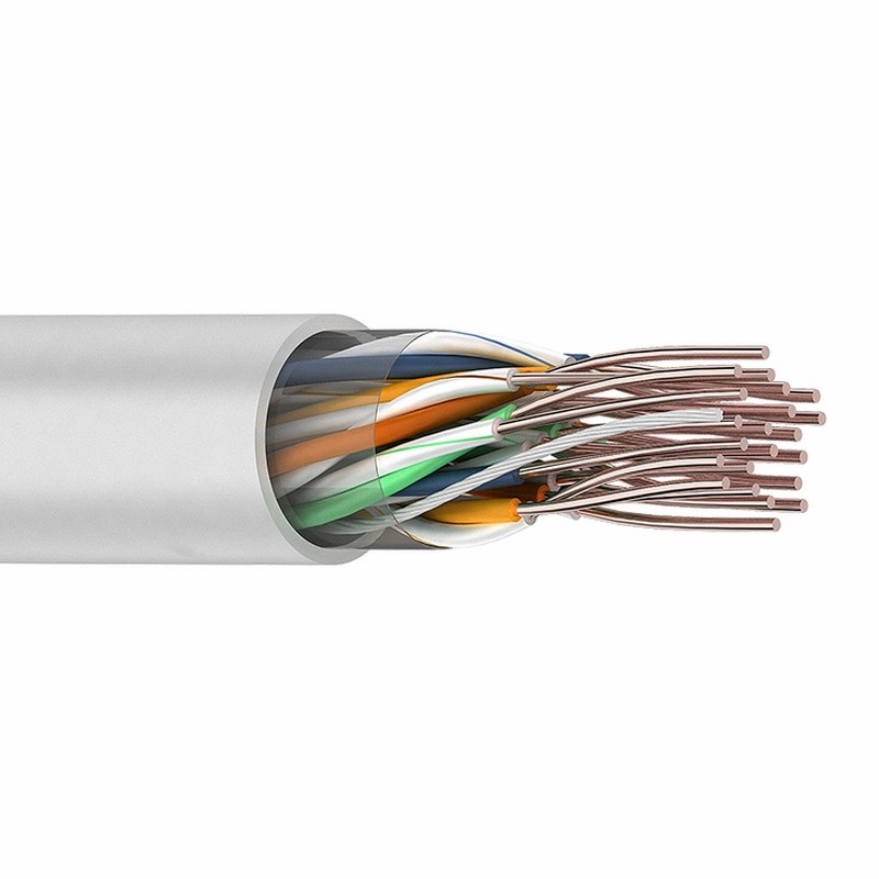 

Кабель витая пара U/UTP 5 кат. 16 пар Rexant 01-1012 24AWG(0.50 мм), медь, одножильный (solid), внутренний, PVC, серый, уп/305м, 01-1012