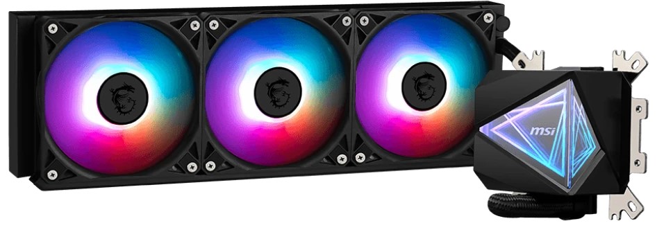 

Система охлаждения жидкостная MSI MAG CORELIQUID I360 306-7ZW8A11-C24 LGA115x/1200/1700/AM4/AM5 (3*120mm, 70.7CFM) (306-7ZW8E11-C24), MAG CORELIQUID I360